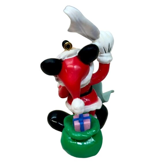 Enesco Mickey 1996 Unlimited Hanging Ornament Tree-Rific Treasures Santa Mickey‎ - Picture 5 of 11